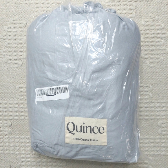 NWOT! Quince 100% Organic Sateen Blue Cotton Duvet Cover ! Sz. Queen (621) - Picture 9 of 9
